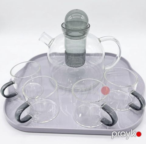 Süfrə-çay servizi 0153, şüşə, şəffaf, 5 əd — Bakı