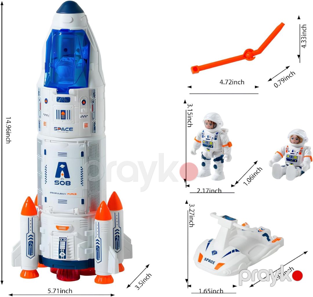 Kosmonavt oyunu SX-30 Space, işıq və səs effektləri ilə, ağ/göy — Mallar, Bakı (2)