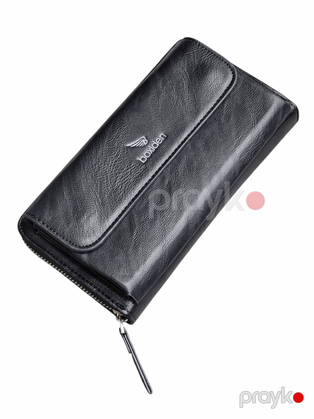 Klatç uniseks poliuretan, qara, 19.5x10.5 sm, 8 kart bölməsi, Çin istehsalı - Boxiden_J3311_Black — Mallar, Bakı (2)