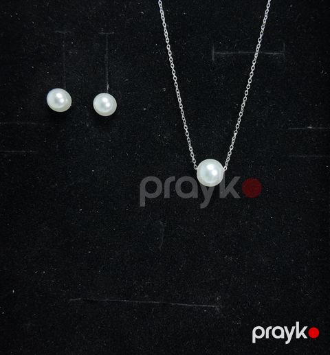 Bijuteriya dəsti Xuping Jewelry, Kulonlu zəncir və sırğa, Qadınlar üçün, Qızılı, Mirvari, 2026-03736 — Bakı