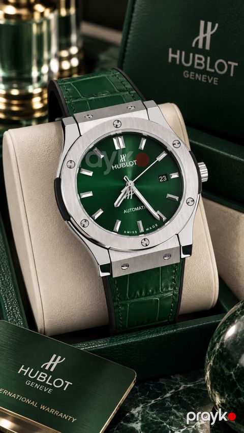 Yeni, Qol saatı, Hublot, rəng - Yaşıl — Bakı