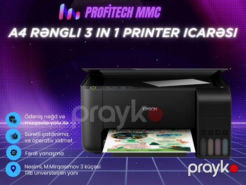 Rəngli printer icarəsi (3 in 1) — Bakı