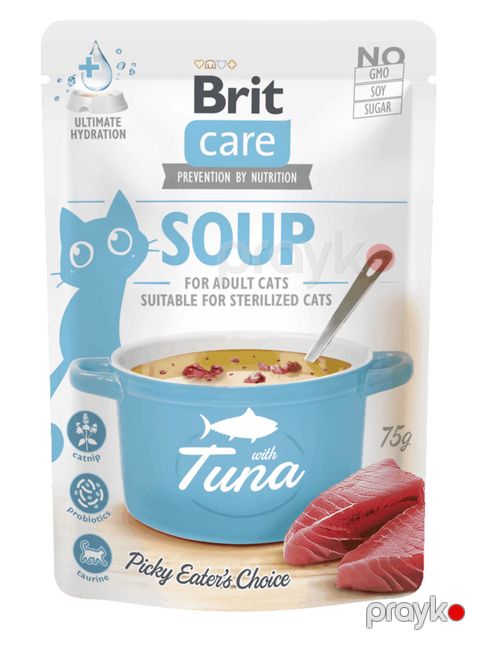 Nəm yem Brit Care Soup pişiklər üçün, tuna balığı ilə şorba 75 q — Bakı