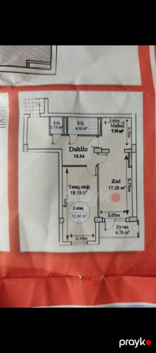 2-otaqlı yeni tikili, Sumqayıt ş., 73 m² — Mənzil, Sumqayıt (9)