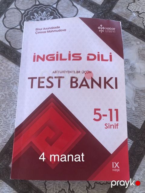 Məhsul: İngilis dili test bankı Müəlliflər: Elnur Axundzadə, Çimnaz — Sabirabad