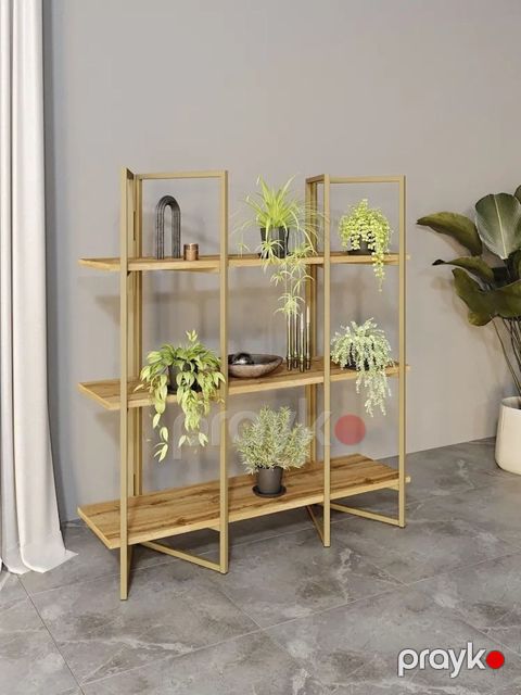 Stellaj 3563_LoftSizGVotan, 90x30x100 sm, Ldsp, qəhvəyi — Bakı