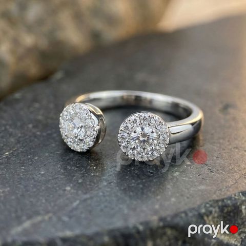 Üzük qadınlar üçün, qızıl 750 əyar, brilyant 0.91 k, 3.2 q, 16.8 ölçü — Bakı