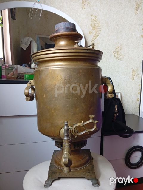 Qədim samovar, 1879 il, Latun — Bakı