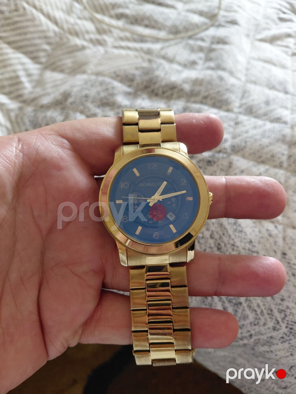 Michael Kors kişi qol saatı - Korpus və qolbaq: qızılı rəngli — Qol saatları, Bakı (3)