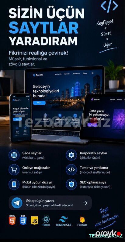 Sayt hazirlmasi — Bakı