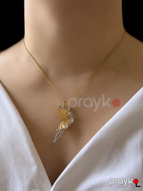 Kulonlu zəncir qadınlar üçün eA0019, bijuteriya ərintisi — Bakı