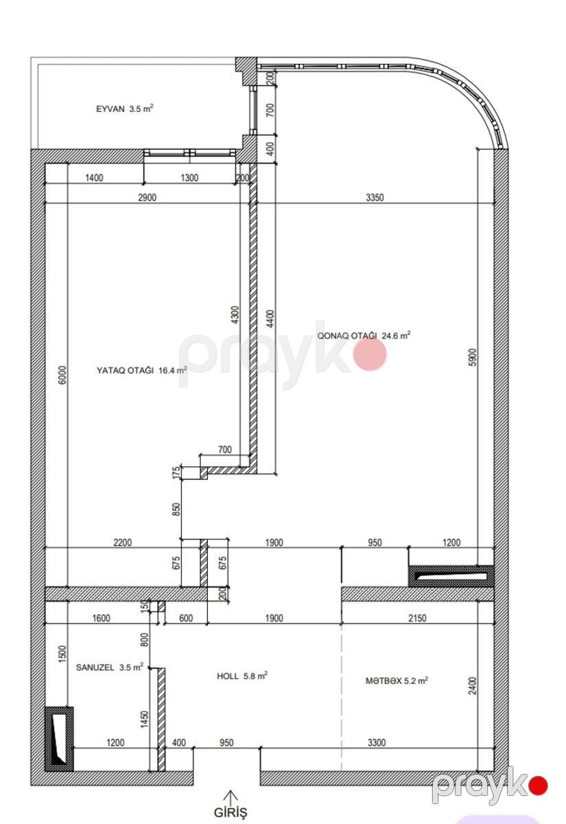 2-otaqlı yeni tikili, Xırdalan ş., 63 m² — Mənzil, Xırdalan (4)