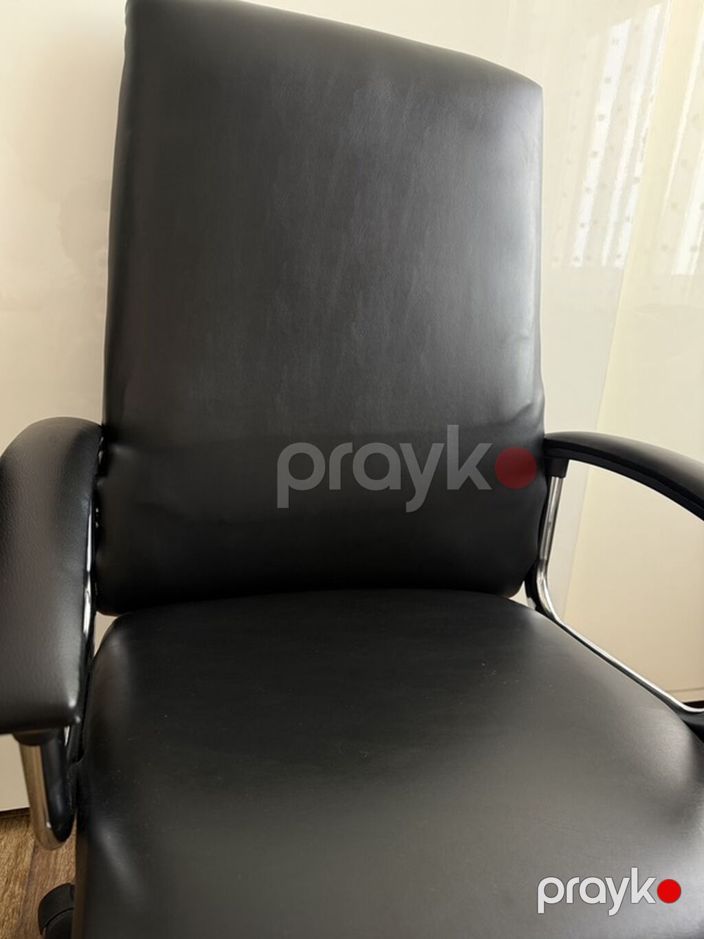 Ofis kreslosu – qara rəng, yüksək arxa dayaq - Material: asan — Ofis mebeli, Bakı (4)