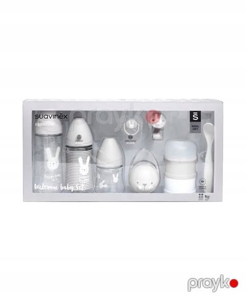 Yenidoğulanlar üçün dəst Suavinex Premium Welcome Baby Set, 0-6 ay, boz — Bakı
