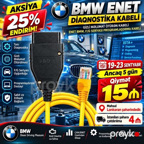 BMW Enet diaqnostika kabeli. Gizli məlumat ötürmə kabeli Enet BMW — Lənkəran
