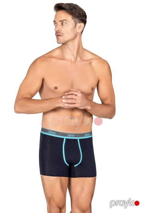 Kişilər üçün bokserlər Jiber UW_142, göy, polyester/elastan, ölçü M — Bakı