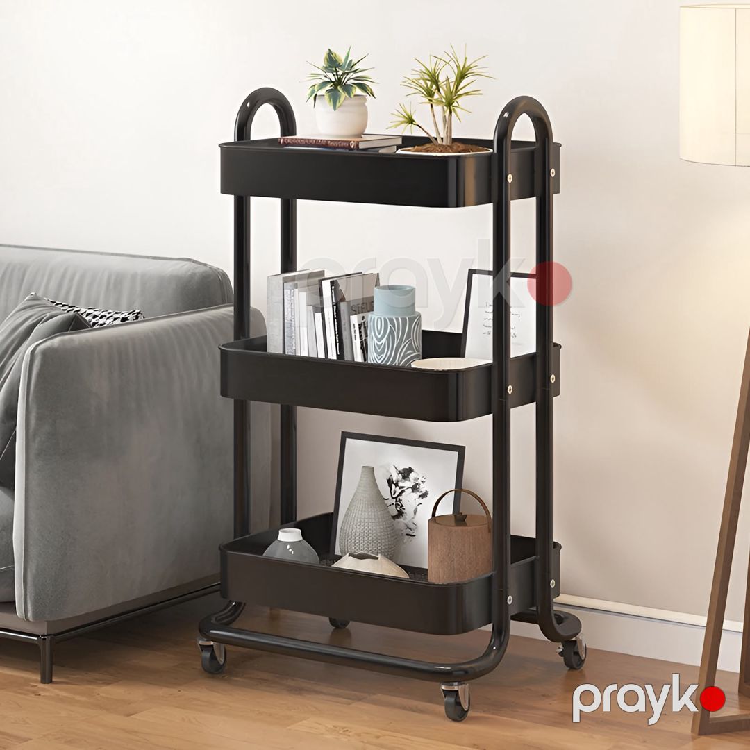 Etajerka 87543, paslanmayan polad, qara, 78x35x45.9 sm — Mallar, Bakı (2)