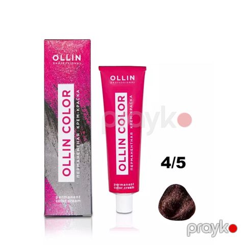 Permanent krem-boya Ollin Professional Ollin Color 4/5 şaten maxaqon 100 ml — Bakı
