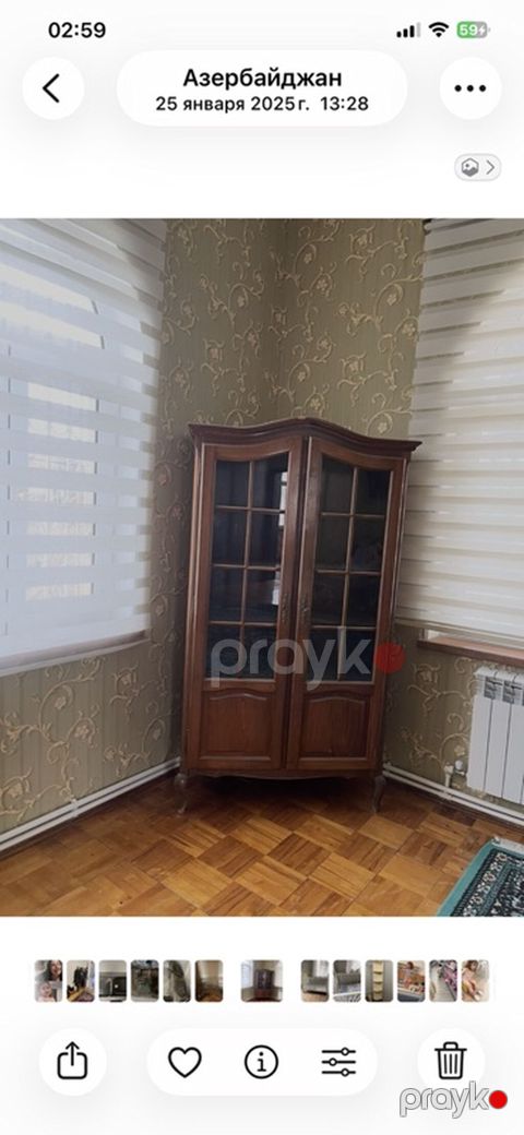 Klassik üslubda bərk ağacdan vitrini - Material: bərk ağac karkas — Bakı