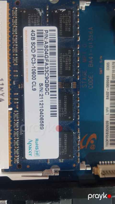 RAM Noutbuk üçün 4 GB PC3-10600 CL9, tam işləkdir. Nizami Metrosuna — Bakı