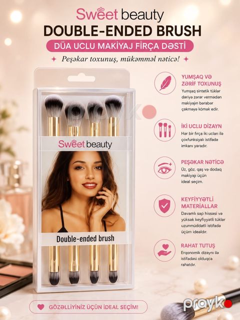 Makiyaj fırçası dəsti, 4 əd — Bakı