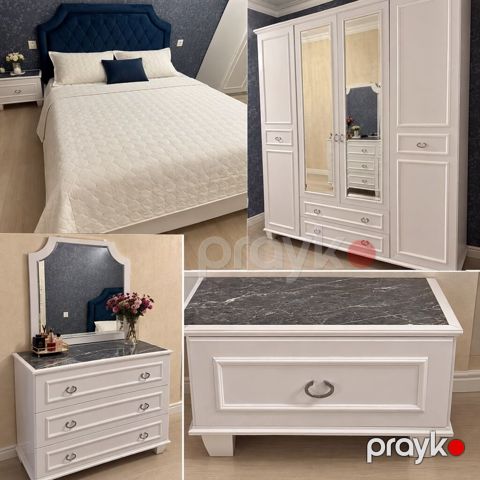 Madeyra Luna yataq dəsti 750₼. ideal vəziyyətdə. Matrası və bazası