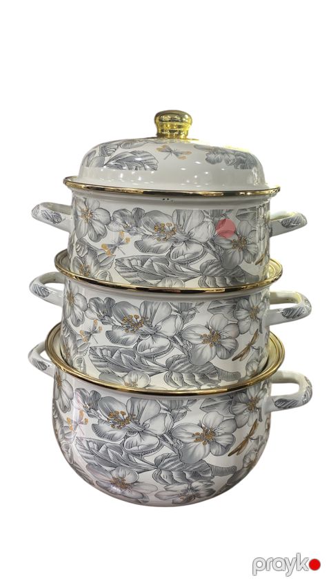 Qazan dəsti Sultan 71616868, metal/polad, rəngbərəng, 18/20/22 sm — Bakı