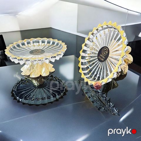 Limon qabı Gallery Home GH-000191, şüşə, şəffaf/qızılı, 12 sm — Bakı