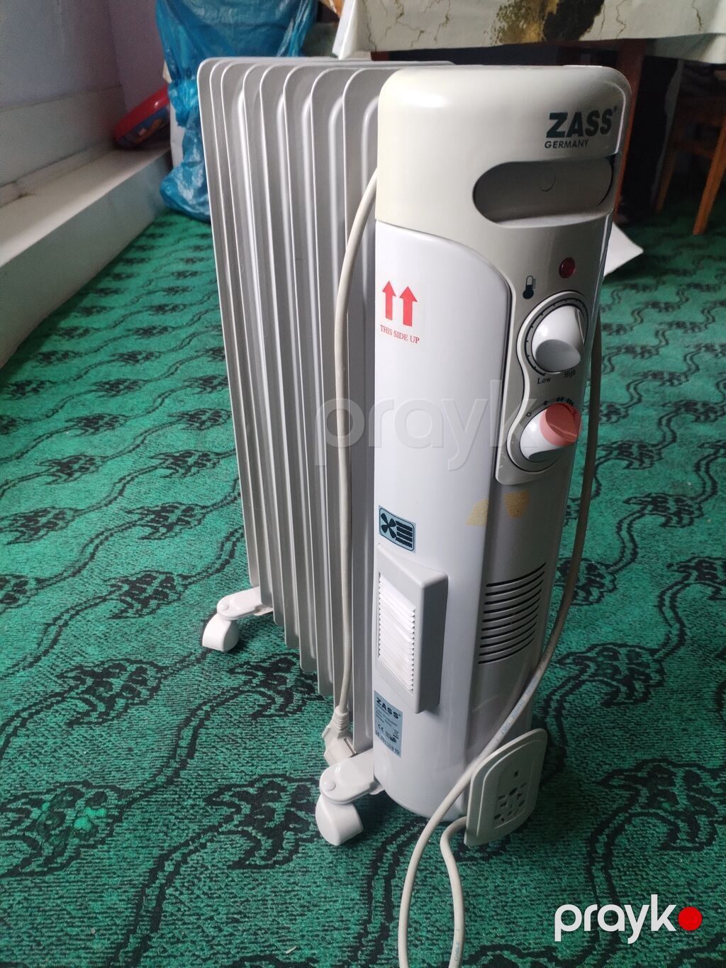 Zass Germany yağlı radiator (elektrikli isidici) - 9 bölməli metal — Isıtıcılar və isı ventilatorları, Qəbələ (2)