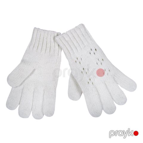 Qızlar üçün əlcəklər Chicco 9016553000000-30, ağ, akril/poliester/lureks, ölçü 3-4 yaş — Bakı