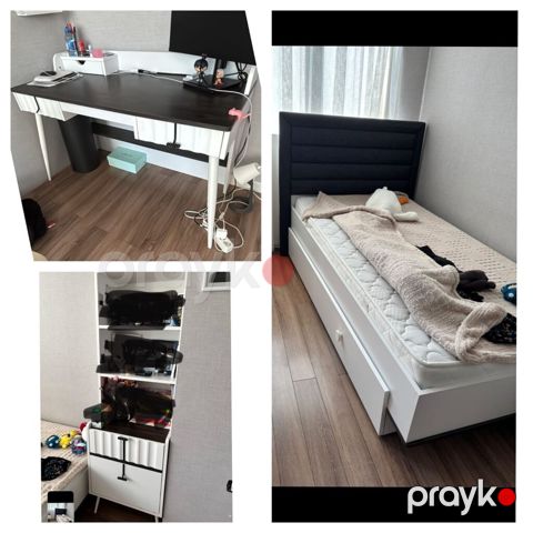 2eded çarpayı, yazi masasi ve kiçik refli şkaf birlikde 400azn. Matras — Bakı