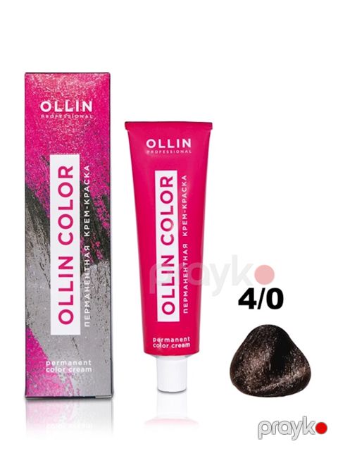 Permanent krem-boya Ollin Professional Ollin Color 4/0 şaten 100 ml — Bakı