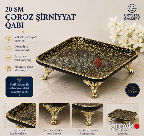 Şirniyyat qabı Crystal Gallery, Keramika, 1 ədəd — Bakı