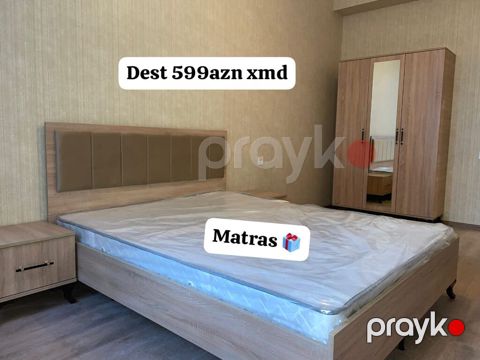 Yataq otağı mebel dəsti Tərkibi: - İkinefərlik çarpayı (yumşaq — Bakı