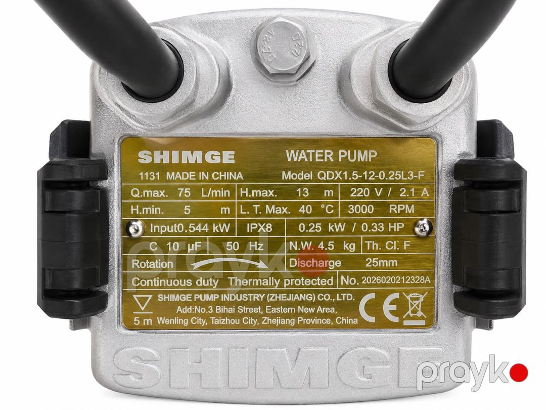 Salınan nasos Shimge QDX1.5-12-0.25L3-F 1131 — Mallar, Bakı (2)