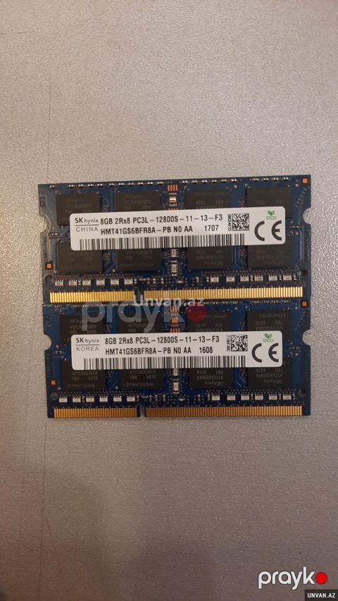 Ram ddr3l 8gb — Bakı