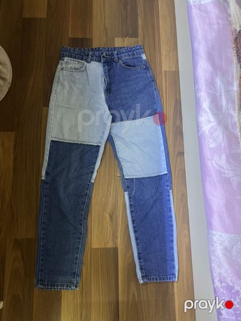 S- beden Xırdalan Patchwork dizaynlı cins şalvar - Material: 100% — Xırdalan