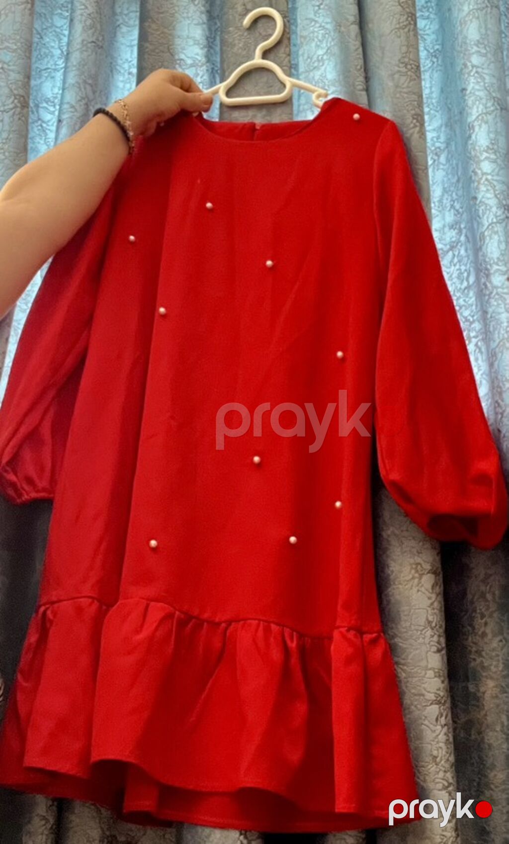 Qırmızı rəngli qadın donu - Model: boş — Gündəlik paltarlar, Qobu (2)