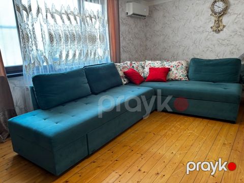 L formalı künc divanı – zümrüd-yaşıl məxmər parça Son qiymət - Dizayn — Sumqayıt