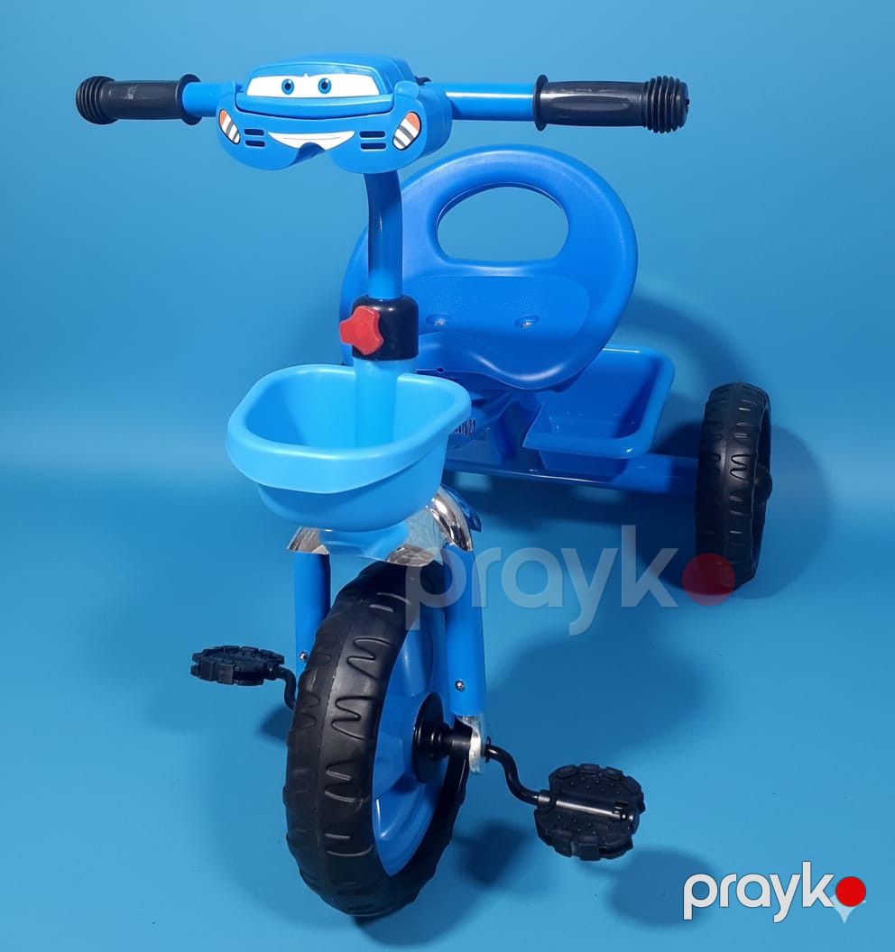 Uşaq üçtəkərli velosiped Blue Racer VP088, səbətli, göy — Mallar, Bakı (2)