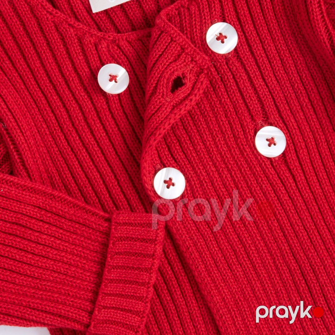 Qızlar üçün kardiqan Chicco 9007556000000-75, qırmızı, pambıq, ölçü 15 ay — Mallar, Bakı (2)