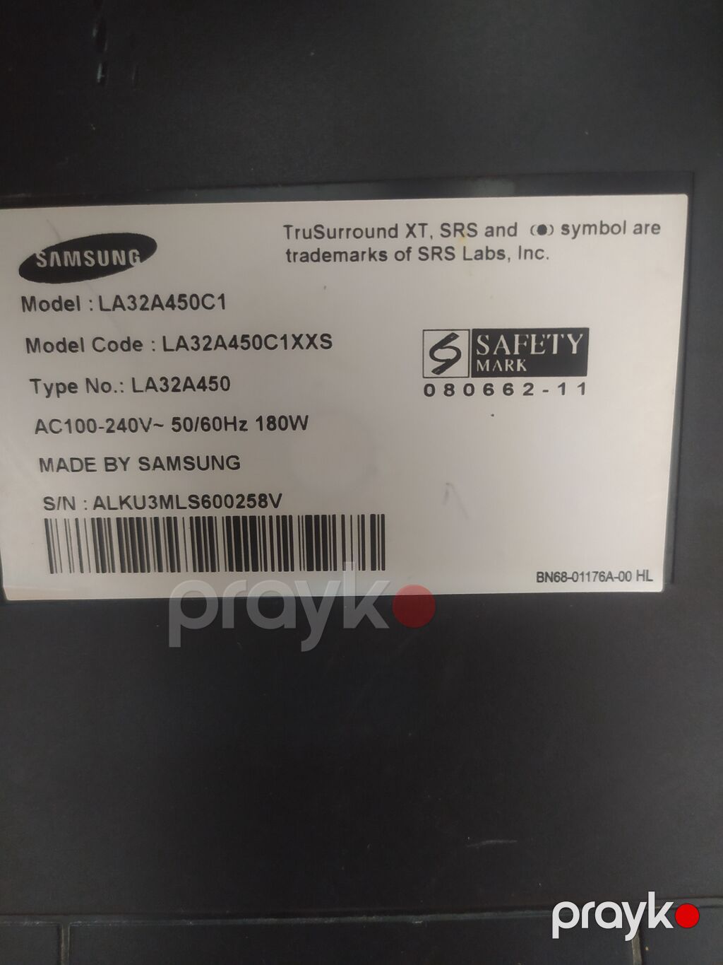 Samsung LA32A450C1 32" LCD TV Texniki xüsusiyyətlər: - Model — Televizorlar, Bakı (2)