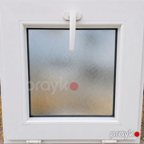 Açılan plastik pəncərə — mat (şüşə naxışlı) şüşəli model - Material — Xırdalan