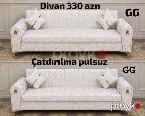 Yeni və Sifarişlə Divan 330 azn Açılan və bazalı 380 azn Ölçü çöldən — Saray