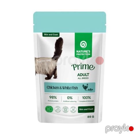Nəm yem Nature's Protection Prime, yetkin pişiklər üçün toyuq-balıq ilə 85 q — Bakı