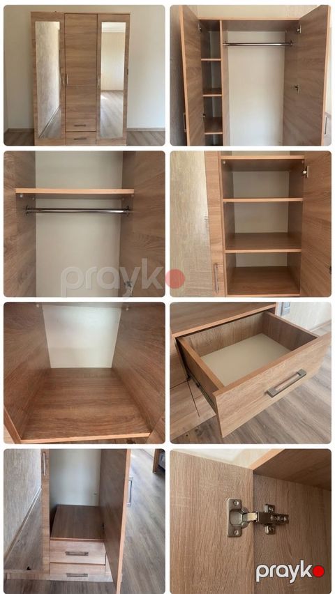 İşlənmiş, 3 qapılı, Güzgülü, Qəhvəyi, Açılan, Düz dolab — Bakı