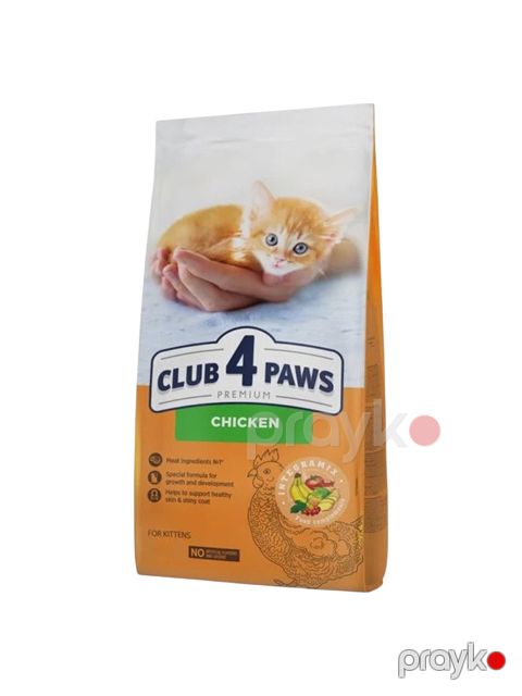 Quru yem Club 4 Paws pişik balaları üçün, toyuqlu 1 kq — Bakı