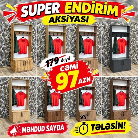 Tambur/Dehliz Askılığı Dolabı - Model: Asma paltar askılığı və — Ucuz serfeli Mebel — Hallway furniture