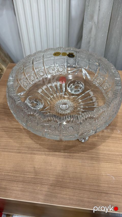 TOM Bohemia əl kəsimi kristal qab Material: 24% PbO tərkibli qurğuşun — Xırdalan