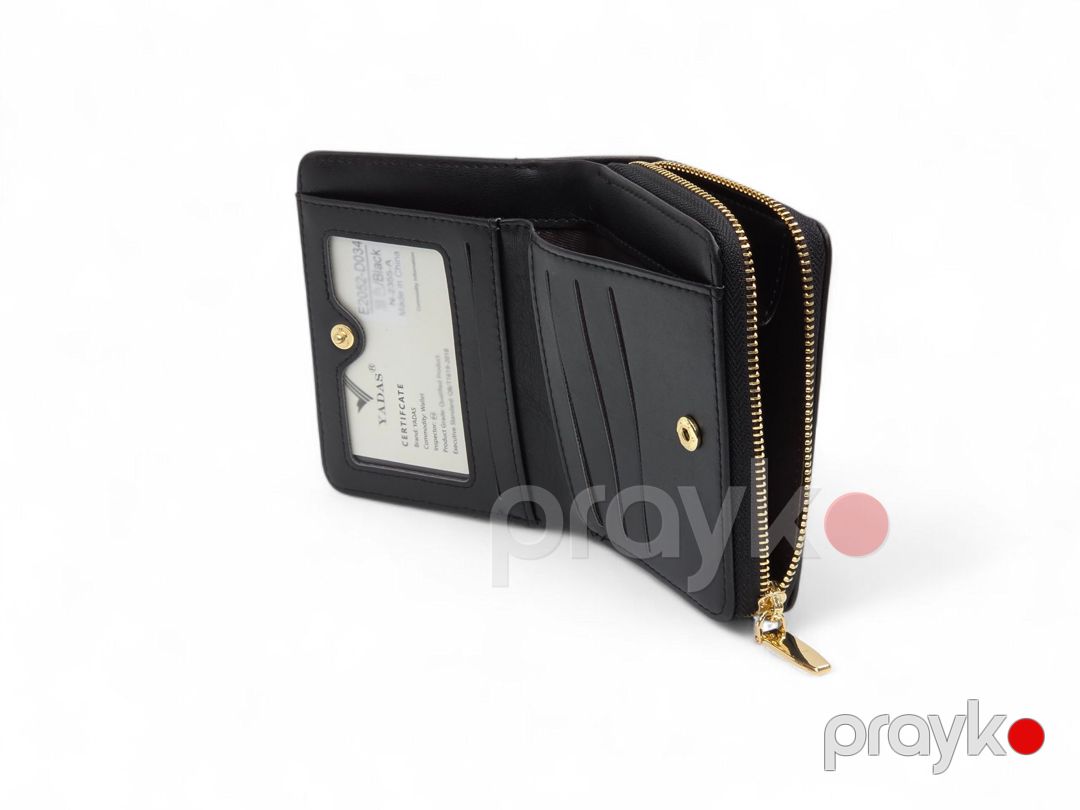 Portmone Yadas E2052-D034 Black, poliuretan, 9x12 sm — Mallar, Bakı (3)